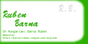 ruben barna business card